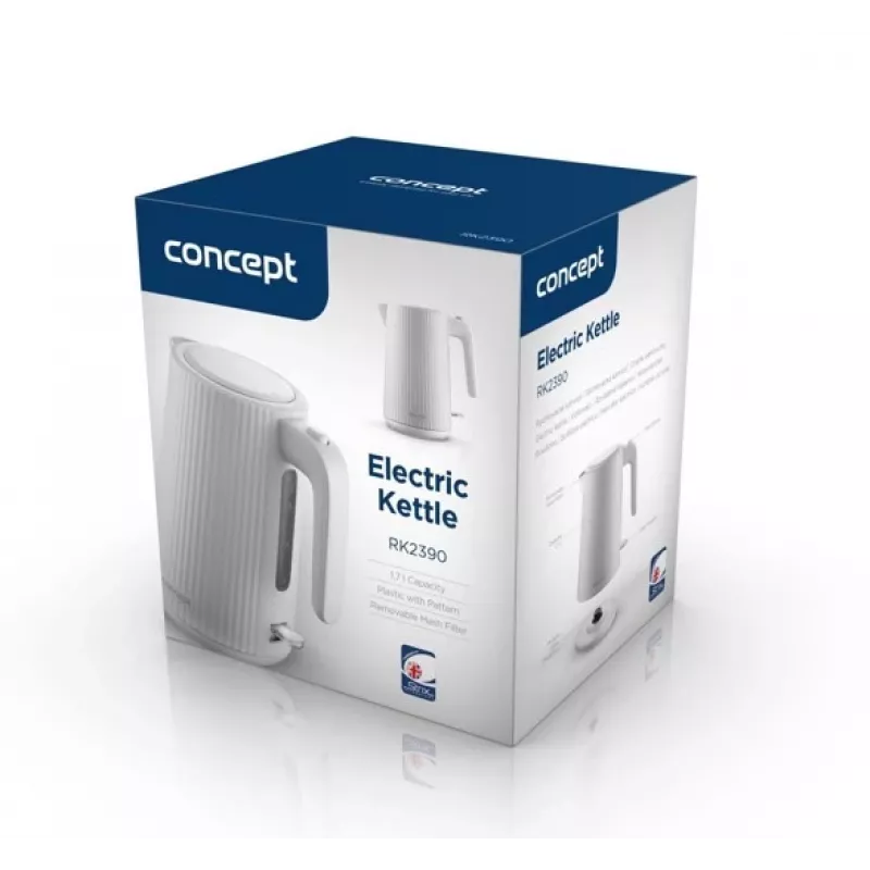 Virdulys Concept Solution RK2390, plastikinis korpusas, 1,7 l, baltas