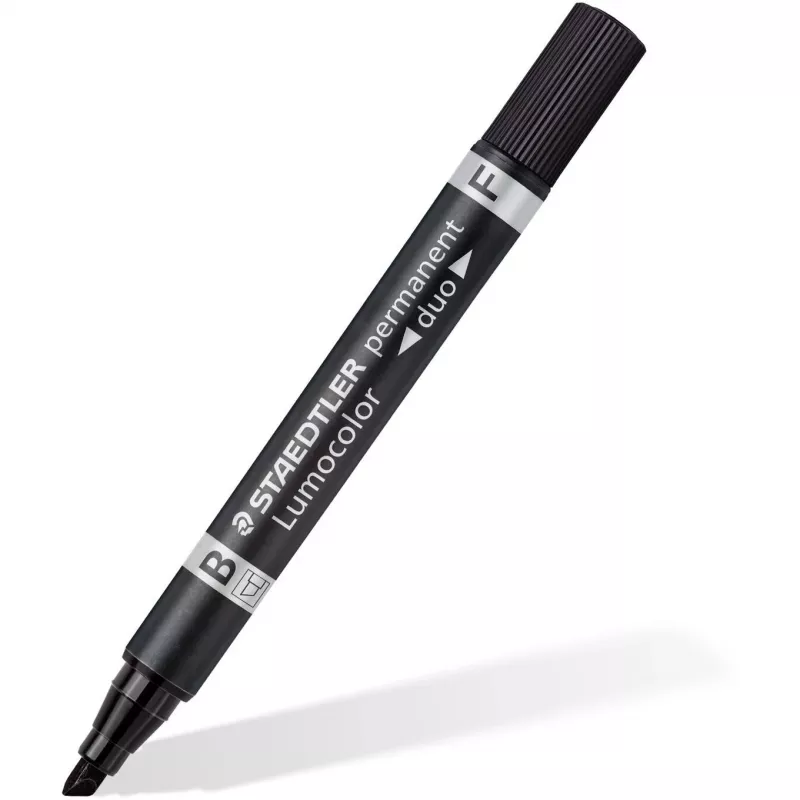 Staedtler Lumocolor permanent duo 348 B juodas nuolatinis markeris 1 vnt.