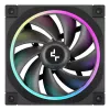 120 mm ventiliatorius DeepCool FL12 3-in-1 juodas, 120×25 mm, 2150 RPM, Fluid Dynamic Bearing, PWM, 55 CFM, 32 dB, 3 vnt. pakuotė