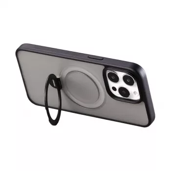 Apsauginis magnetinis dėklas Joyroom JR-BP004, skirtas iPhone 15 Pro Max, juodas, MagSafe suderinamas, apsauga nuo krašto iki krašto