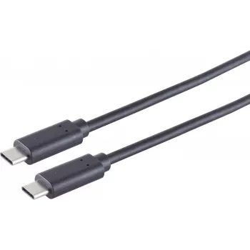 USB laidas S/CONN 13-48016 USB 3.2 Gen 2x2 0,5 m USB-C baltas