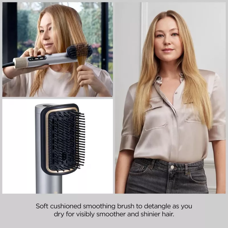 Plaukų formavimo rinkinys BABYLISS AS6555E — Airflow technologija, 4 šildymo lygiai, 2,5 m laidas, sidabrinis/auksinis