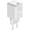 Sieninis USB C 35W 3A PD 3.0 QC 3.0 įkroviklis, baltas