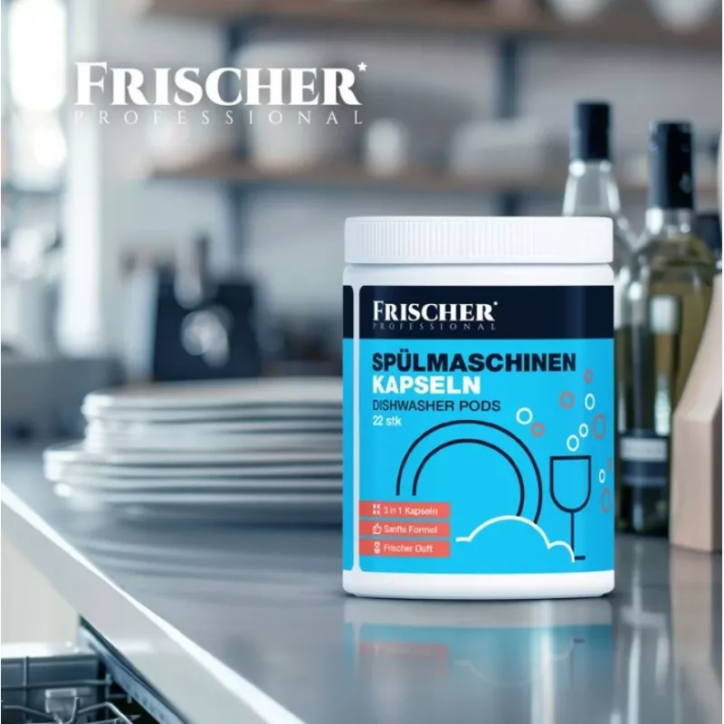 Frischer 3-in-1 indaplovės kapsulės, 22 vnt.