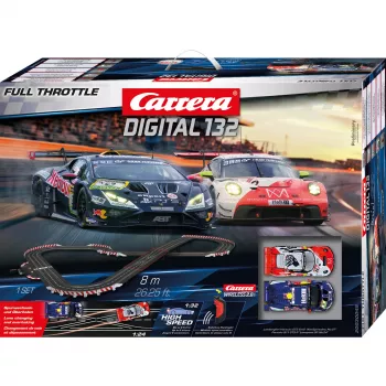 Carrera DIGITAL 132 Full Throttle lenktynių trasa – skaitmeninė slot car sistema 1:32 masteliu