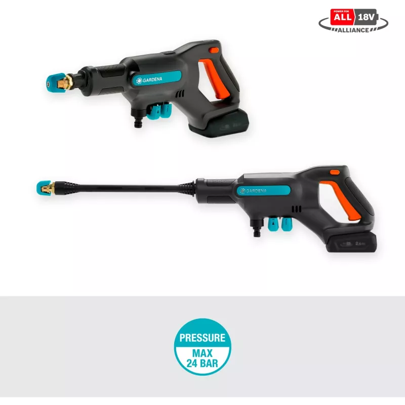 Slėginis plovimo aparatas Gardena AquaClean 24/18V P4A