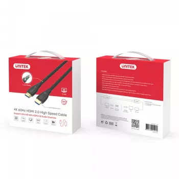 Unitek HDMI 2.0 laidas, 4K 60Hz, C11068BK, 7m