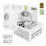 Gamemax GX PRO 1250G WH maitinimo blokas, 1250 W, 80 PLUS Gold, pilnai modulinis, baltas
