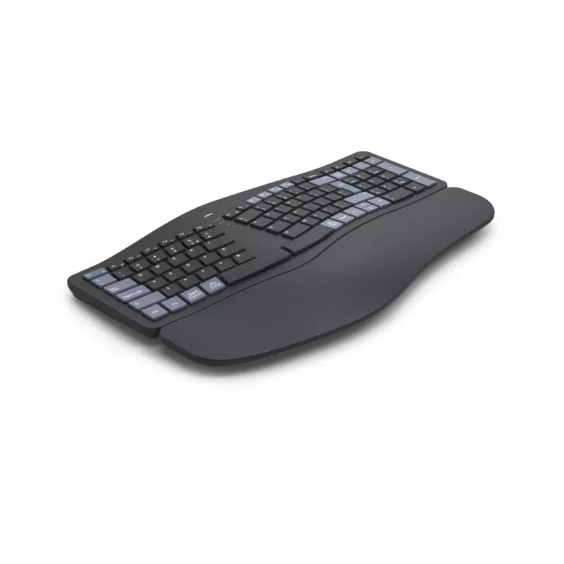 Belaidė ergonominė klaviatūra HAMA WK-900 Black USB, kompaktiškas išdėstymas