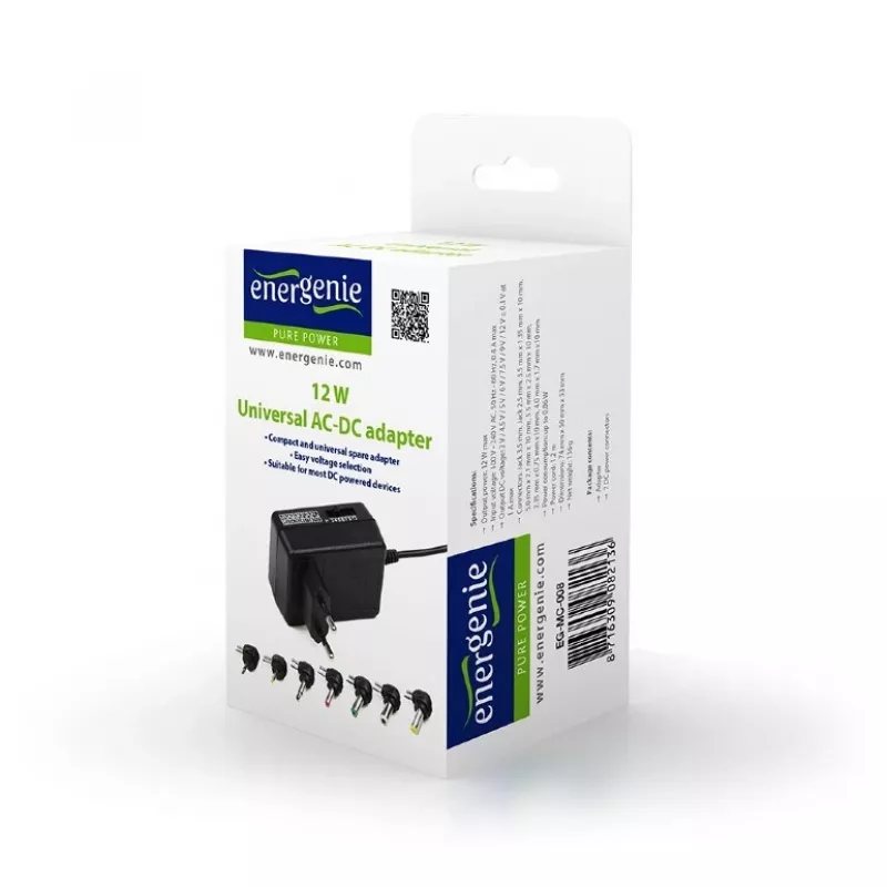 EnerGenie EG-MC-008 maitinimo adapteris / keitiklis 12 W, juodas