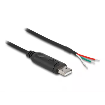 DeLOCK adapterinis kabelis USB 2.0 Type-A prie RS-485 2 m juodas