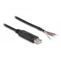 DeLOCK adapterinis kabelis USB 2.0 Type-A prie RS-485 2 m juodas
