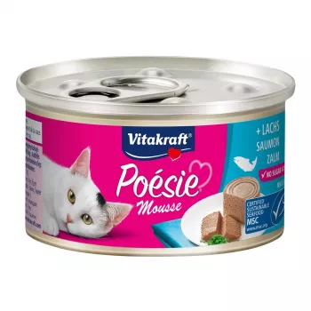 Šlapias ėdalas katėms Vitakraft Poésie Mousse Salmon 85 g – suaugusioms, be grūdų, lašišos skonio