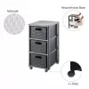 Spintelė su stalčiais Rotho Country Black 3 stalčiai antracitinė polipropilenas 325×375×712 mm su ratukais