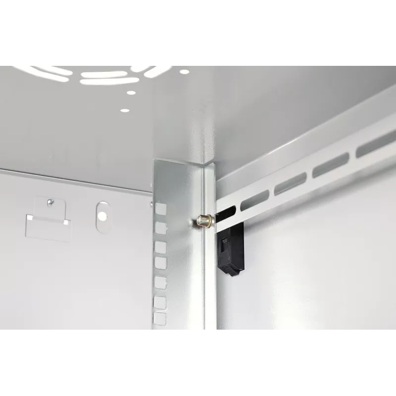 Ant sienos montuojamas 19 colių spintos korpusas DIGITUS Dynamic-N DN-37106 — 9U, 600×600 mm, IP20, su rakinamomis durelėmis