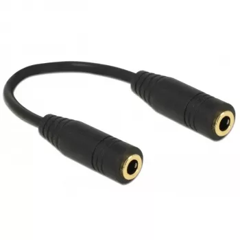 DeLOCK - Audio-Invertieradapter - 4-poliger Mini-Stecker (W) bis 4-poliger Mini-Stecker (W) - 13cm - Schwarz (65896)