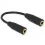 DeLOCK - Audio-Invertieradapter - 4-poliger Mini-Stecker (W) bis 4-poliger Mini-Stecker (W) - 13cm - Schwarz (65896)