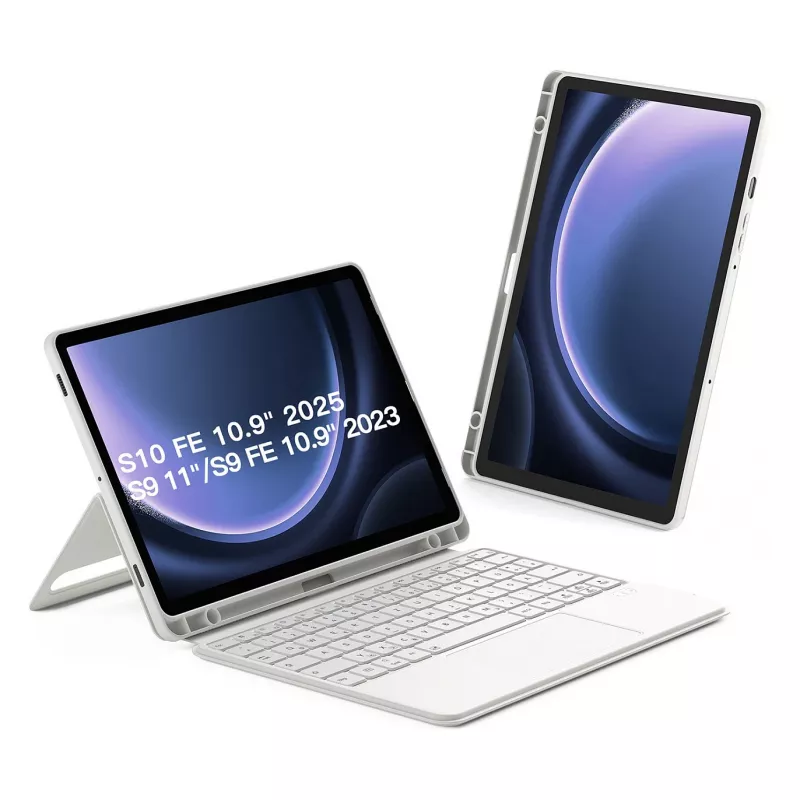 Dėklas su Bluetooth klaviatūra Inateck N0064, skirta Samsung Galaxy Tab S10 FE/S9 FE/S9, 27,9 cm (11 colių), QWERTZ, 2 stovėjimo režimai, 500 mAh