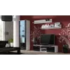 Cama Meble SOHO 140 TV komoda, balta/juoda blizgi