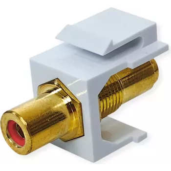 VALUE ROLINE Keystone-Coupling RCA Ekranuotas Plastikinis Raudonas (25.99.8213)