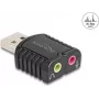 DeLOCK 65964 garso adapteris USB Type-A 3,5 mm juodas