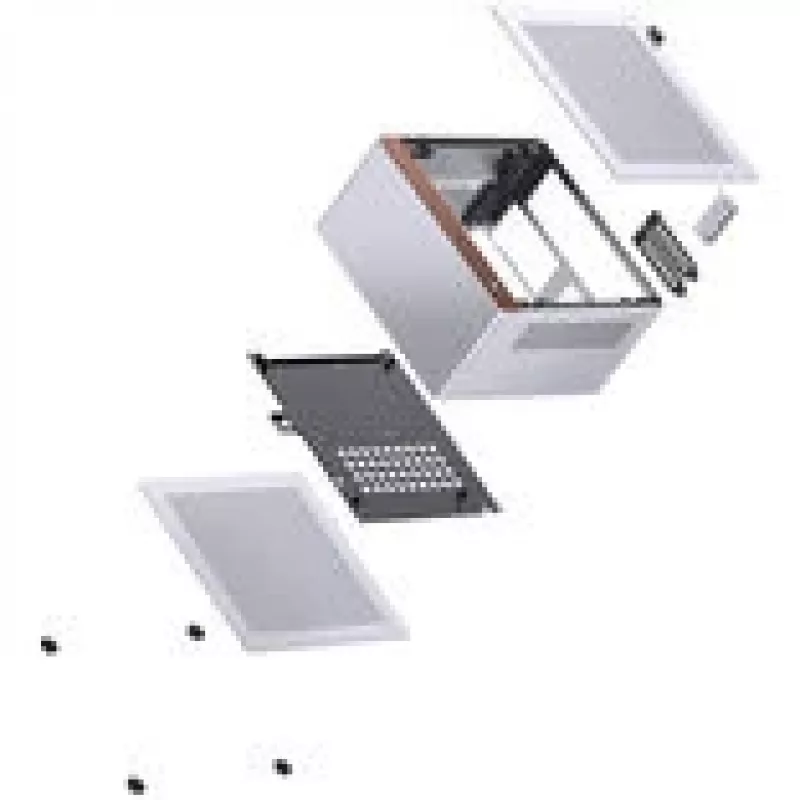 Kompiuterio korpusas Jonsbo NV10 Mini ITX - sidabrinis