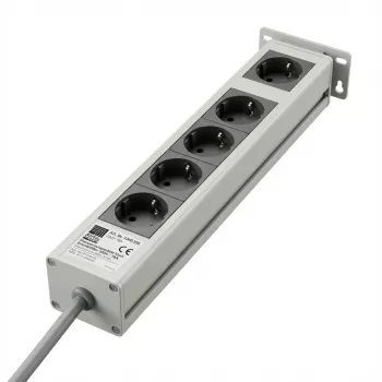 Rittal 19 colių maitinimo juosta su viršįtampio filtru, 5 lizdai, 230V/16A, 2m (7240230)