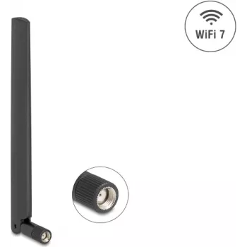 Kryptinė tinklo antena DELOCK 81452 RP-SMA, 4.4 dBi, 2.4–7.125 GHz, 169.7 mm