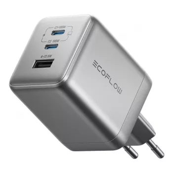 EcoFlow Rapid Pro 100W GaN USB-C 3 prievadų įkroviklis