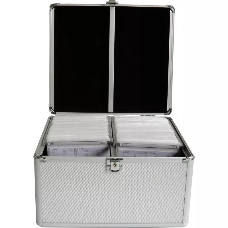MEDIARANGE BOX76 – Dėžė diskams – 300 diskų – sidabrinė – vilna – plastikas – mediena – 120 mm – aliuminis
