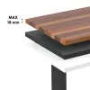Ergo Office elektrinis reguliuojamo aukščio stalas, max aukštis 1160 mm, max apkrova 80 kg, be stalviršio, juodas, ER-400 B