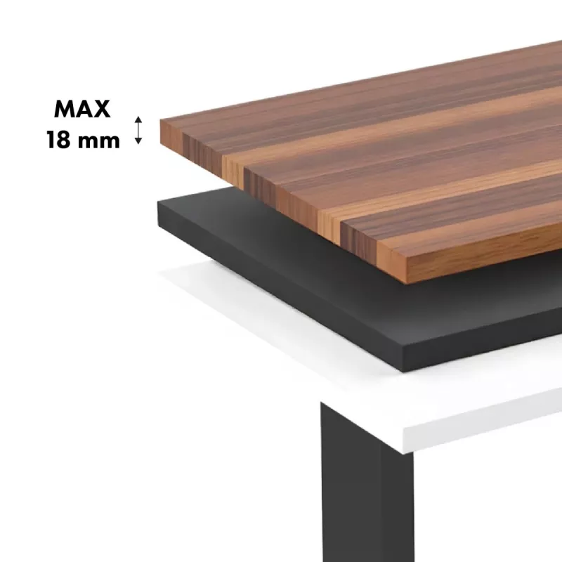 Ergo Office elektrinis reguliuojamo aukščio stalas, max aukštis 1160 mm, max apkrova 80 kg, be stalviršio, juodas, ER-400 B