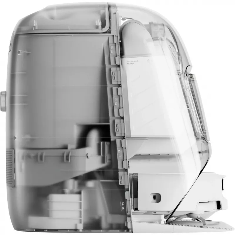 Robotinis dulkių siurblys ir šlapias valymas DJI ROMO P (vandens talpos versija) Pilka/Balta, 0,26 L dulkėms, 4 L švaraus / 3,2 L nešvaraus vandens, 5000 mAh baterija