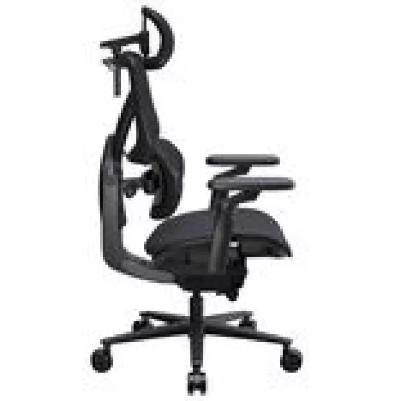 Gaming kėdė thunder x3 FLEX Pro Fabric Grey – ergonomiška sukamoji kėdė su reguliuojamomis porankiais ir atlošimu