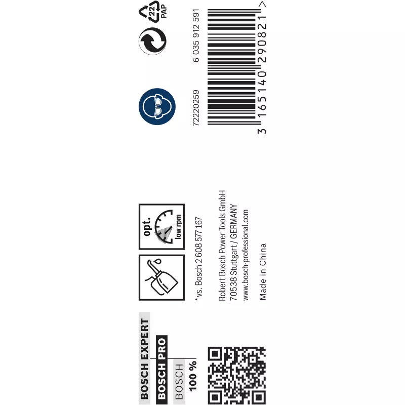 Gręžtai metalui Bosch HSS-G 12,5 mm, 5 vnt., darbinis ilgis 101 mm