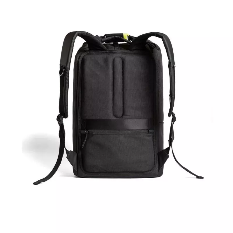 Kuprinė XDDESIGN Urban Lite Black – 21 L (išplečiama iki 27 L), 15,6 colių nešiojamojo kompiuterio skyrius, atspari vandeniui, vežimėlio diržas
