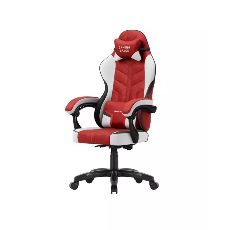 Gaming kėdė Huzaro Force 2.7 Red – lenktyninio stiliaus ergonomiška sėdynė su reguliuojamais porankiais, pakreipimo ir aukščio reguliavimu