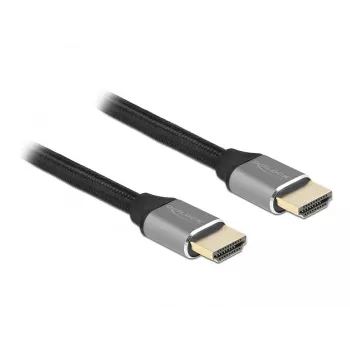 Delock - Ultra High Speed HDMI-Kabel - HDMI männlich bis HDMI männlich - 50cm - Dreifachisolierung - Grau - hauchvergoldete Kontakte, unterstützt 8K 6