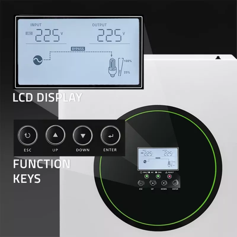 Hibridinis saulės inverteris Off-Grid 6200W | 120A QOLTEC
