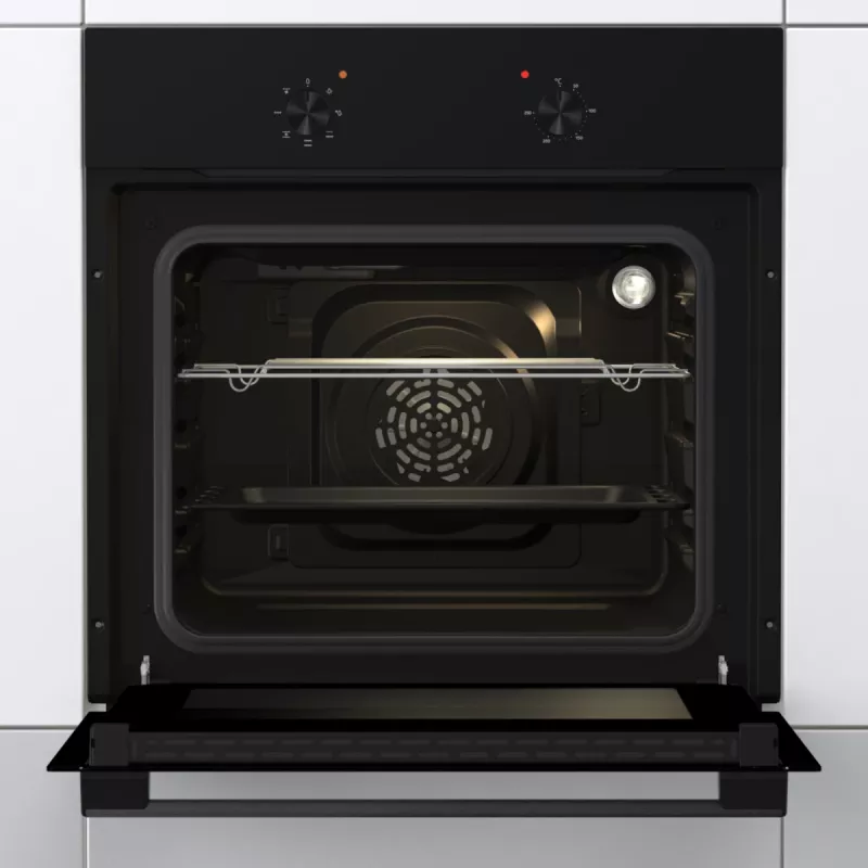 Gorenje orkaitė BO6615E01B | 60 L | elektrinė | EnamelClean | Push-pull mygtukai | juoda