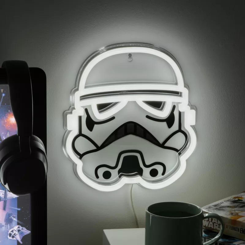 LED neoninė sieninė šviesa Paladone Stormtrooper PP14595SWVN, dekoratyvinis „Žvaigždžių karų“ apšvietimas
