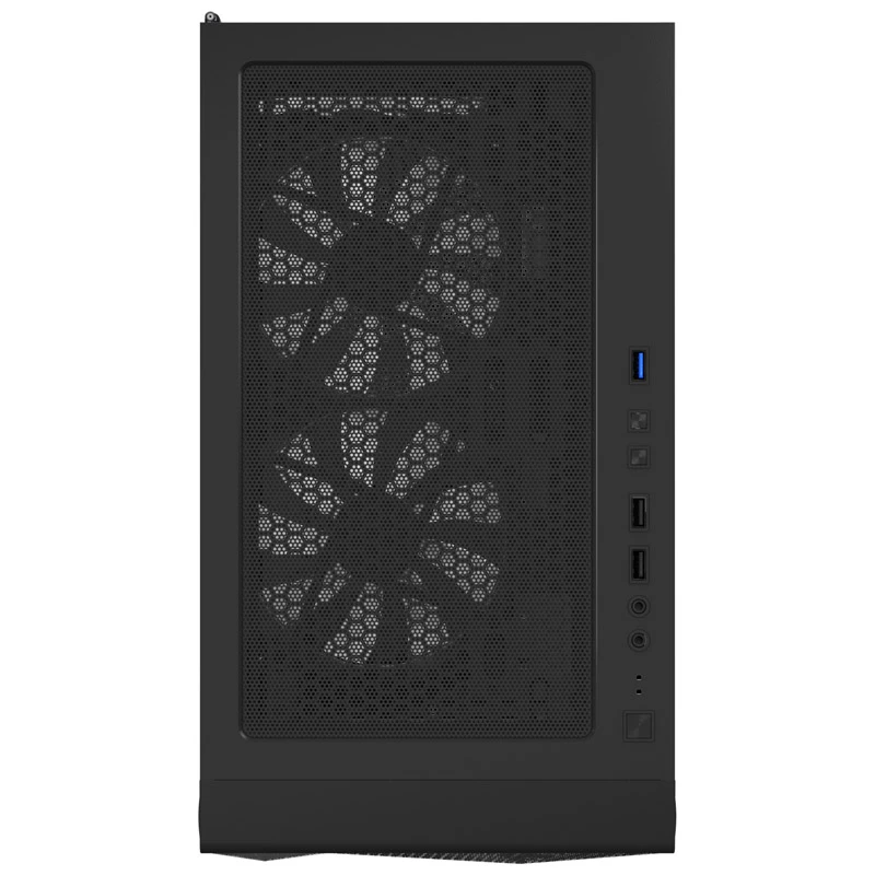 MONTECH X3 X3MESH-BK juodas MIDI Tower kompiuterio korpusas su tinkliniu priekiniu skydeliu