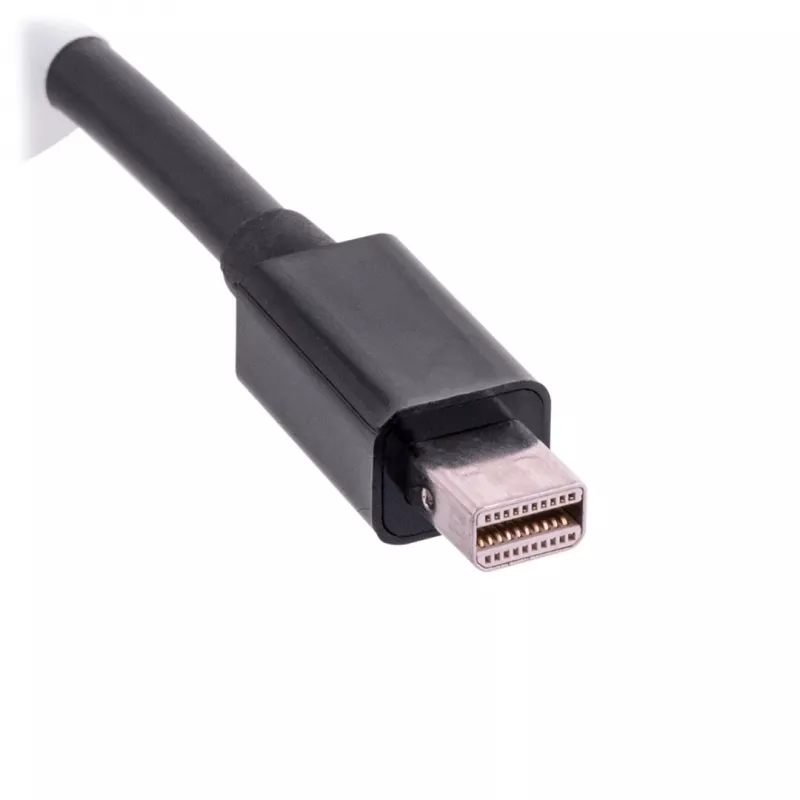 Adapterio laidas VGA (D-Sub) į Mini DisplayPort LANBERG AD-0006-BK, 0,2 m, DisplayPort 1.2, 1920×1200@60Hz, moteriška MiniDP, juoda