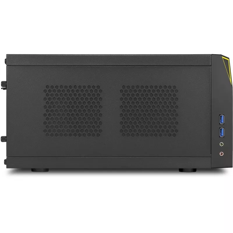 Kompiuterio korpusas Sharkoon SHARK ZONE C10 Mini-ITX juodas, geltonas