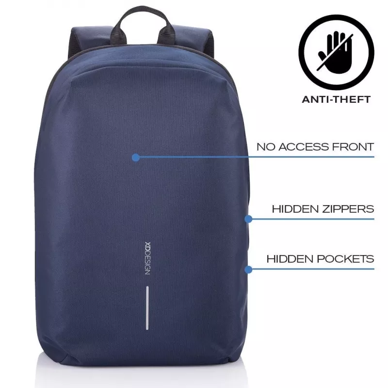 Kuprinė XDDESIGN Bobby Soft su 15,6 col. nešiojamojo kompiuterio skyriumi, 16 L, tamsiai mėlyna, PET