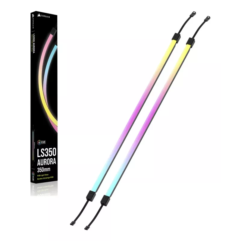LED juosta CORSAIR LS350 Aurora, daugiaspalvis apšvietimas, 350 mm ilgio, 10 mm pločio, 2 vnt. pakuotė