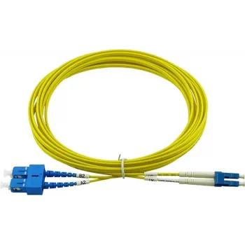 Kompatibles Cisco CAB-SMF-LC-SC-5 BlueOptics Duplex LWL Patchkabel, LC-UPC/SC-UPC beige, 5 Meter, Singlemode, E9/125µm G.657.A1, Eingangsdämpfung: unt