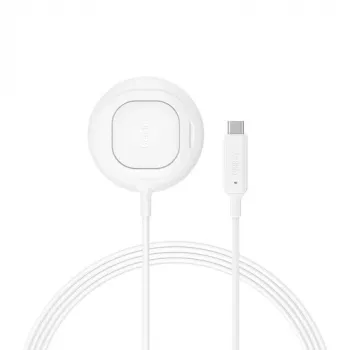 Belkin UltraCharge Qi2 25 W belaidžio įkrovimo padėklas su stovu, baltas (WIA013HQWH)