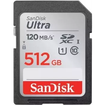 SanDisk Ultra 512GB SDXC UHS-I U1 / Class10 atminties kortelė (SDSDUN4-512G-GN6IN)