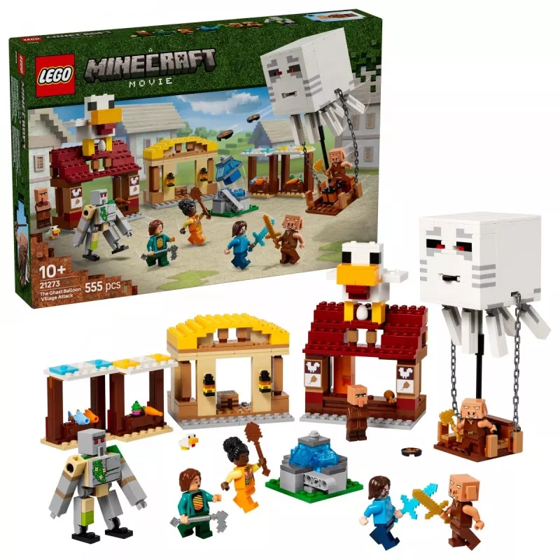 LEGO MINECRAFT 21273 Ghast balionų kaimo ataka
